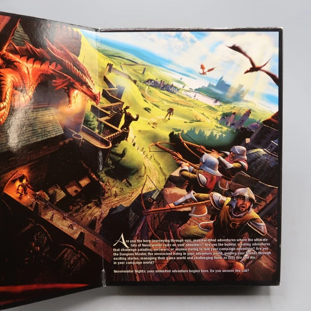 Neverwinter Nights Big Box PC CD-ROM Video Game  RPG BioWare Cloth Map